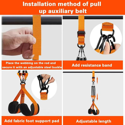 Pull up Assist Band, 1 Set Adjustable Weight Knee Support Strength Training, Strength Training Equipment for Home Gym Workout, Stretch Rope, Workout Equipment, Workout Straps